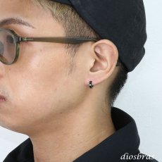 画像3: ステンレス フープピアス ジルコニア ブラック 金属アレルギー対応 メタル素材 シンプル 小さめ フープ  輪っか ピアス アクセサリー メンズ レディース 中折れ式 メール便なら送料無料 10mm (3)