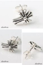 画像2: クロス ピアス シルバー９２５ 十字架 片方ピアス 片耳販売 メンズ レディース 極小クロス (2)