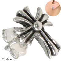 クロス ピアス シルバー９２５ 十字架 片方ピアス 片耳販売 メンズ レディース 極小クロス