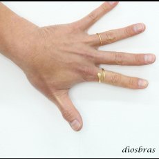 画像2: ステンレス  フリーサイズ スネーク 蛇 リング チェーン リング シルバー 金属アレルギー対応 光沢 ゴールド 金 リング アクセサリー メンズ レディース (2)