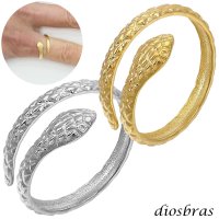 ステンレス  フリーサイズ スネーク 蛇 リング チェーン リング シルバー 金属アレルギー対応 光沢 ゴールド 金 リング アクセサリー メンズ レディース