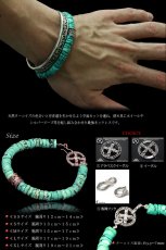 画像3: diosbras-ディオブラス ターコイズ グリーン フェザー ブレスレット ブレス メンズ ネイティブ  羽 ターコイズ オニキス シルバー９２５ チェーン メディスンホイール フェザー (3)