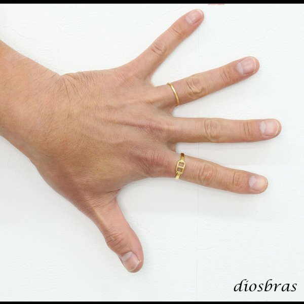 画像2: ステンレス  フリーサイズ チェーン マリーナ マリンチェーン マリナ リング チェーン リング シルバー 金属アレルギー対応 光沢 ゴールド 金 リング アクセサリー メンズ レディース