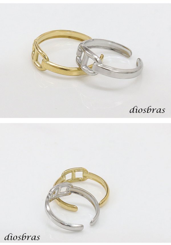 画像5: ステンレス  フリーサイズ チェーン マリーナ マリンチェーン マリナ リング チェーン リング シルバー 金属アレルギー対応 光沢 ゴールド 金 リング アクセサリー メンズ レディース