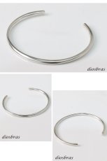 画像2: シルバーバングル  シルバーアクセサリー エッジ ねじり ウエーブ プレーン シンプル シルバーアクセサリー メンズ シルバーバングル ブレスレット シルバー925 メンズ レディース アクセサリー プレゼントに人気 (2)