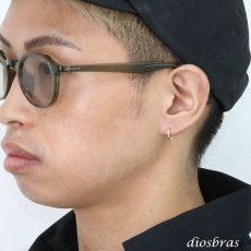 画像5: ステンレス フープピアス  3連ジルコニア シルバー ゴールド 金属アレルギー対応 メタル素材 シンプル 小さめ フープ  輪っか ピアス アクセサリー メンズ レディース 中折れ式 9mm (5)