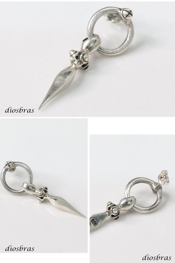 画像2: 本物シルバー925 ダガー ドージェ ドロップピアス ピアス 片方ピアス 片耳販売 メンズ レディース アクセサリー シルバー