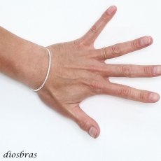画像3: シルバーバングル  シルバーアクセサリー フロスト プレーン シンプル シルバーアクセサリー メンズ シルバーバングル ブレスレット シルバー925 メンズ レディース アクセサリー プレゼントに人気 (3)