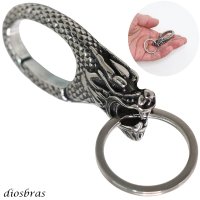 キーホルダー キーフック キーチェーン シルバー  イーグル ドラゴン 竜　龍 スカル ドクロ 骸骨 髑髏  亜鉛合金製 キーホルダー