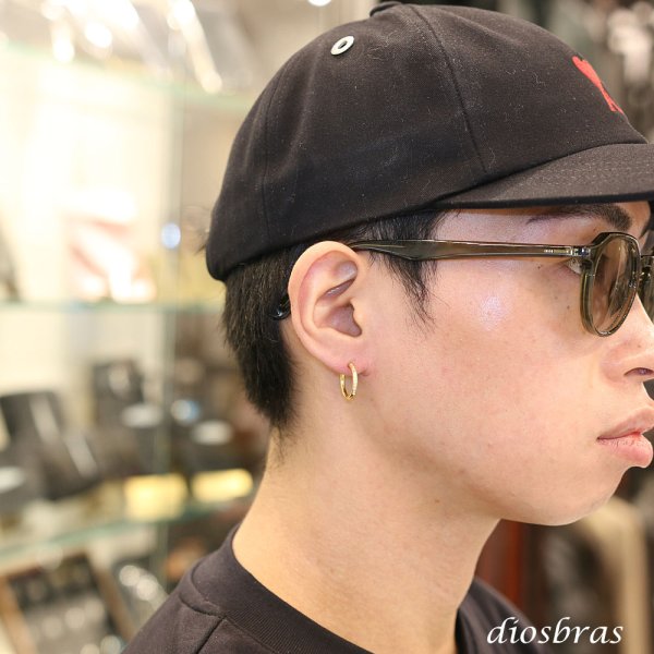 画像2: ステンレス フープピアス ゴールド ローズゴールド ジルコニア 金属アレルギー対応 メタル素材 シンプル 小さめ フープ ループ リング 輪っか ピアス アクセサリー メンズ レディース 中折れ式 ゴールド ローズゴールド 16mm