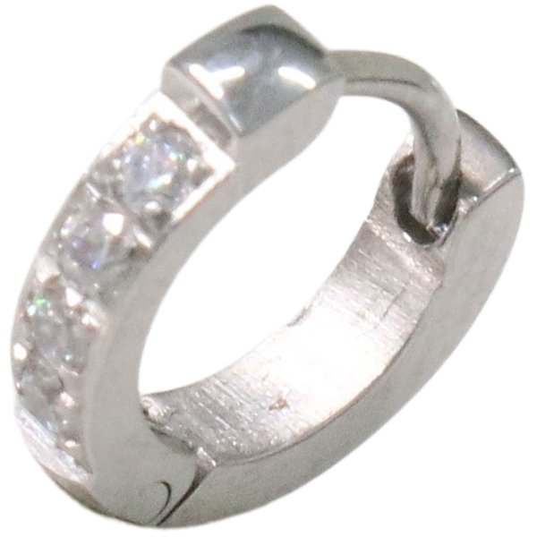 画像7: ステンレス フープピアス ゴールド シルバー ローズゴールド  ジルコニア 金属アレルギー対応 メタル素材 シンプル 小さめ フープ ループ リング 輪っか ピアス アクセサリー メンズ レディース 中折れ式 9mm