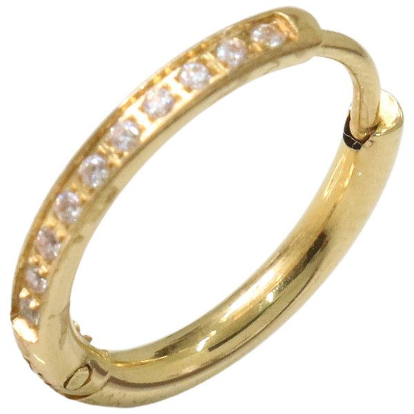 画像6: ステンレス フープピアス ゴールド ローズゴールド ジルコニア 金属アレルギー対応 メタル素材 シンプル 小さめ フープ ループ リング 輪っか ピアス アクセサリー メンズ レディース 中折れ式 ゴールド ローズゴールド 16mm