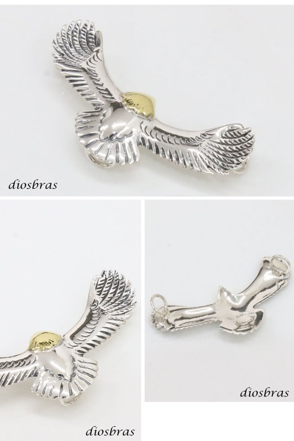 画像2: ネイティブイーグルペンダント  トップのみ  シルバーネックレス トップ メンズ ゴールド ラッピング シルバーペンダント