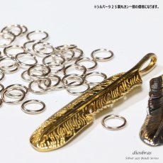 画像2: 丸カン マルカン１個売り 極太ビーズ シルバー シルバー925 ビーズ アクセサリー ハンドメイド パーツ 線径1mm 直径9mm 内径6 5mm  メール便全国送料無料 (2)