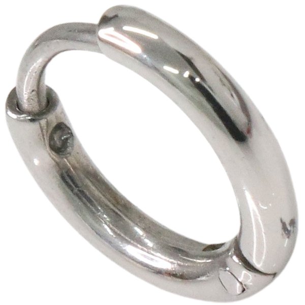 画像7: ステンレス フープピアス シルバー ブラック ゴールド 金属アレルギー対応 光沢 メタル素材 シンプル 小さめ フープ ループ リング 輪っか ピアス アクセサリー メンズ レディース 中折れ式 12mm メール便なら送料無料