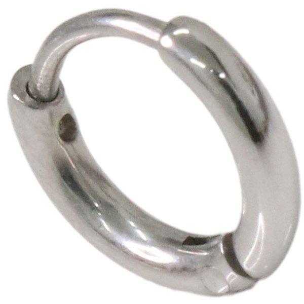 画像7: ステンレス フープピアス シルバー ローズゴールド ゴールド 金属アレルギー対応 光沢 メタル素材 ゴールド 金 シンプル 小さめ フープ ループ リング 輪っか ピアス アクセサリー メンズ レディース 中折れ式 8mm  メール便なら送料無料