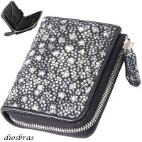 財布 ラウンドファスナー スティングレイ メンズ レディース 本革 スティングレー スター エイ革 梅花皮 かいらぎ イバラエイ ウォレット ガルーシャ ラウンド ジッパー スタースティングレー レザーウォレット ロングウォレット バイカー 長財布 牛革 ハンドメイド