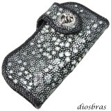 メンズ長財布 バイカーズウォレット イバラエイ レザーウォレット 本革 カットスティングレー スター エイ革 長財布 バイカーズウォレット シルバー９２５コンチョ 革財布 皮財布 ロングウォレット 天然皮革 梅花皮 かいらぎ メンズ 長財布 ガルーシャ