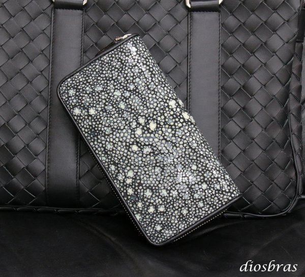 画像7: 財布 ラウンドファスナー スティングレイ メンズ レディース 本革 スティングレー スター エイ革 梅花皮 かいらぎ イバラエイ ウォレット ガルーシャ ラウンド ジッパー スタースティングレー レザーウォレット ロングウォレット バイカー 長財布 牛革 ハンドメイド