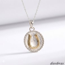 画像6: 馬蹄 ホースシュー コイン ペンダント プラチナ PT850 k18 トップのみ 単品 シンプル ゴールド 18k メンズ レディース 18金 チャーム ペンダントトップ ネックレス (6)