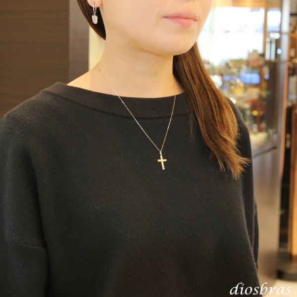 画像5: 日本製 クロス 十字架 ペンダント k18 チェーン付き  シンプル ゴールド 18k メンズ レディース クロスペンダント 18金 チャーム クロス ペンダント コイン アズキチェーン 金貨 長あずきチェーン ペンダント トップ 小豆チェーン ネックレス