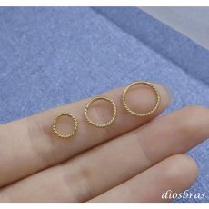 画像2: フープ リング ボディーピアス ステンレス 16G 16ゲージ 鼻ピア ス 軟骨ピアス つけっぱなし ト ラガス 耳たぶ 舌ピ へそピアス インダストリアル (2)