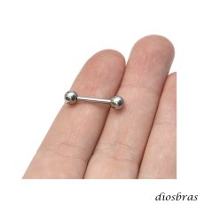 画像4: ストレートバーベル ボディーピアス ステンレス 16G 16ゲージ 鼻ピア ス 軟骨ピアス つけっぱなし ト ラガス 耳たぶ 舌ピ へそピアス インダストリアル (4)