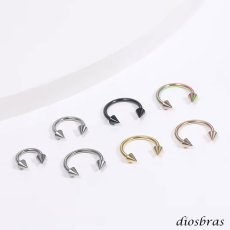 画像6: ボディピアス 16G サーキュラーバーベル コーンヘッド 軟骨 ピアス ボディピ サージカルステンレス 16ゲージ つけっぱなし トラガス 軟骨ピアス ボディーピアス 耳たぶ 舌ピ へそピアス インダストリアル ファーストピアス セカンドピアス ボディーピアス 片耳 軟骨用 かわい (6)