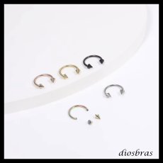 画像4: ボディピアス 16G サーキュラーバーベル コーンヘッド 軟骨 ピアス ボディピ サージカルステンレス 16ゲージ つけっぱなし トラガス 軟骨ピアス ボディーピアス 耳たぶ 舌ピ へそピアス インダストリアル ファーストピアス セカンドピアス ボディーピアス 片耳 軟骨用 かわい (4)
