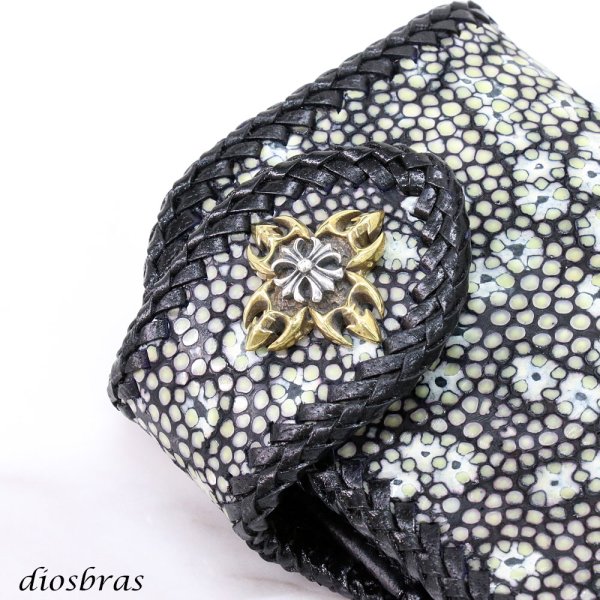 画像3: クロスコンチョ コンチョ クロスボール 十字架 ゴシック コイン クロス コンチョシルバー９２５コンチョ 真鍮製 ナバホ 財布 ウォレット メンズ  ネジ式 