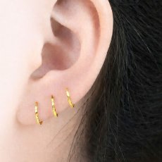 画像4: フープ　リング ボディーピアス 16G 16ゲージ  ステンレス メンズ　鼻ピアス　軟骨ピアス つけっぱなし トラガス 軟骨ピアス ボディーピアス 耳たぶ 舌ピ へそピアス インダストリアル ファーストピアス セカンドピアス (4)