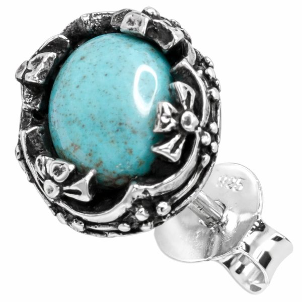 画像10: ピアス ブラックスター ムーンストーン ターコイズ アラベスク 王冠 クラウン クロス 十字架 ダイオプサイト ワンポイント ゴシック 本物シルバー925  ピアス 片方 パワーストーン ピアス片耳 片方販売ピアス メンズ レディース メール便なら送料無料