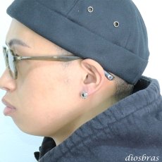 画像3: オニキス ピアス 本物シルバー925  ピアス 片方 パワーストーン ピアス片耳 片方販売ピアス メンズ レディース インディアンジュエリー　ナバホ (3)