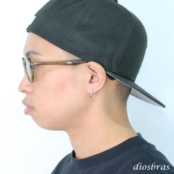 画像3: フープピアス リング シルバー９２５ ピアス メンズ レディース 激安ピアス イヤリング アクセサリー フープ 本物シルバー９２５ 片方ピアス メンズ レディース 鏡面 ライン 楕円 オーバル 中折れ式