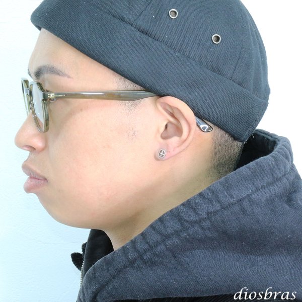 画像3: ネイティブ メディスンホイール イーグルピアス メダル 平打ち タタキ インディアン シルバー９２５ ピアス メンズ レディース 激安ピアス イヤリング アクセサリー 本物シルバー９２５ 片方ピアス メンズ レディース