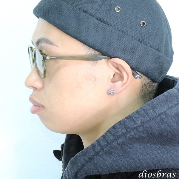 画像3: ピアス ブラックスター ムーンストーン アラベスク 王冠 クラウン クロス 十字架 ワンポイント ゴシック 本物シルバー925  ピアス 片方 パワーストーン ピアス片耳 片方販売ピアス メンズ レディース メール便なら送料無料