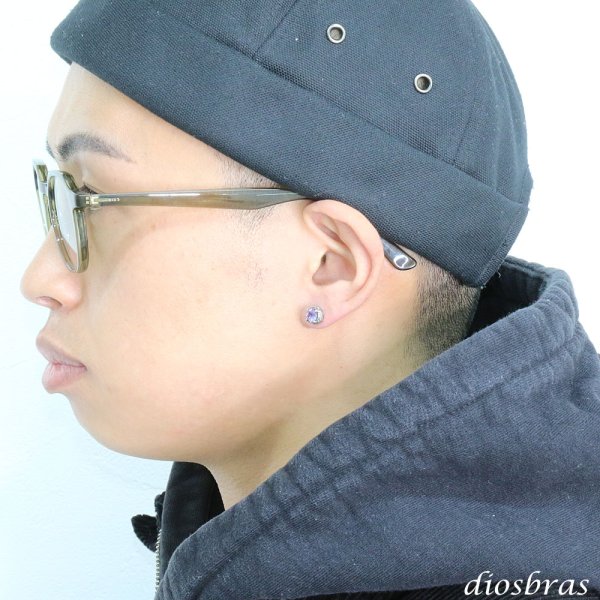 画像3: アメジスト ピアス シルバー925  クロス 十字架 アラベスク ピアス 片方 パワーストーン ピアス片耳 片方販売ピアス メンズ レディース