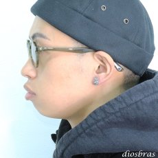 画像3: ライオン 王冠 クラウン ピアス シルバー９２５ ピアス メンズ レディース イヤリング アクセサリー【骸骨】シルバー９２５◇ライオンヘッド◇ピアス◇片方ピアス メンズ レディース (3)