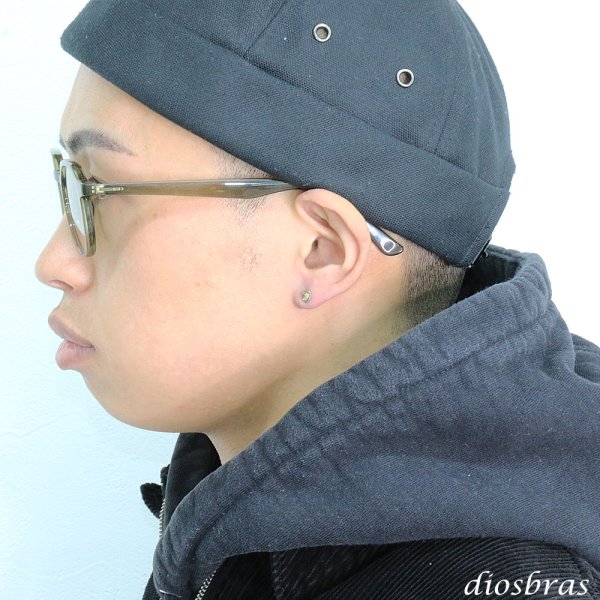 画像3: シトリン ピアス シルバー925  ピアス 丸 片方 パワーストーン ピアス片耳 片方販売ピアス メンズ レディース ワンポイント