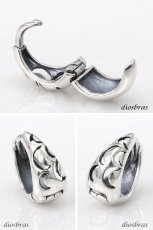 画像2: フープピアス アラベスク ゴシック ピアス リング ピアスリリー リング シルバー９２５ ピアス メンズ レディース アクセサリー フープ シルバー９２５ 片方ピアス メンズ レディース 12mm (2)