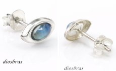 画像2: オパール ピアス イミテーションオパール ワンポイント しずく 雫 本物シルバー925  ピアス 片方 パワーストーン ピアス片耳 片方販売ピアス メンズ レディース イヤリング (2)