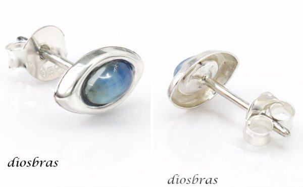 画像2: オパール ピアス イミテーションオパール ワンポイント しずく 雫 本物シルバー925  ピアス 片方 パワーストーン ピアス片耳 片方販売ピアス メンズ レディース イヤリング
