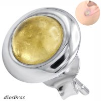 シトリン ピアス シルバー925  ピアス 丸 片方 パワーストーン ピアス片耳 片方販売ピアス メンズ レディース ワンポイント