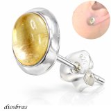 シトリン ピアス シルバー925  ピアス 丸 片方 パワーストーン ピアス片耳 片方販売ピアス メンズ レディース ワンポイント