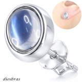 ムーンストーン ピアス　ブルームーンストーン　本物シルバー925/　ピアス 丸 片方 パワーストーン/ピアス片耳・片方販売ピアス メンズ レディース