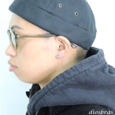画像3: ムーンストーン ピアス　ブルームーンストーン　本物シルバー925/　ピアス 丸 片方 パワーストーン/ピアス片耳・片方販売ピアス メンズ レディース (3)