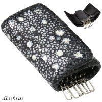 キーケース　6連　ガルーシャ　スティングレイ メンズ レディース 本革 スティングレー スター エイ革 梅花皮 かいらぎ イバラエイ  スタースティングレー バイカー 牛革 ハンドメイド 三つ折り財布 財布 レザーウォレット ウォレット バイカー ハーフウォレット