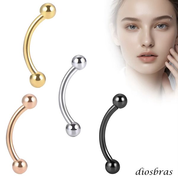 画像1: バナナバーベル  ボディーピアス ステンレス メンズ 16G 16ゲージ 鼻ピアス　軟骨ピアス つけっぱなし トラガス 軟骨ピアス ボディーピアス 耳たぶ 舌ピ へそピアス インダストリアル ファーストピアス セカンドピアス