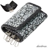 キーケース　6連　ガルーシャ　スティングレイ メンズ レディース 本革 スティングレー スター エイ革 梅花皮 かいらぎ イバラエイ  スタースティングレー バイカー 牛革 ハンドメイド 三つ折り財布 財布 レザーウォレット ウォレット バイカー ハーフウォレット