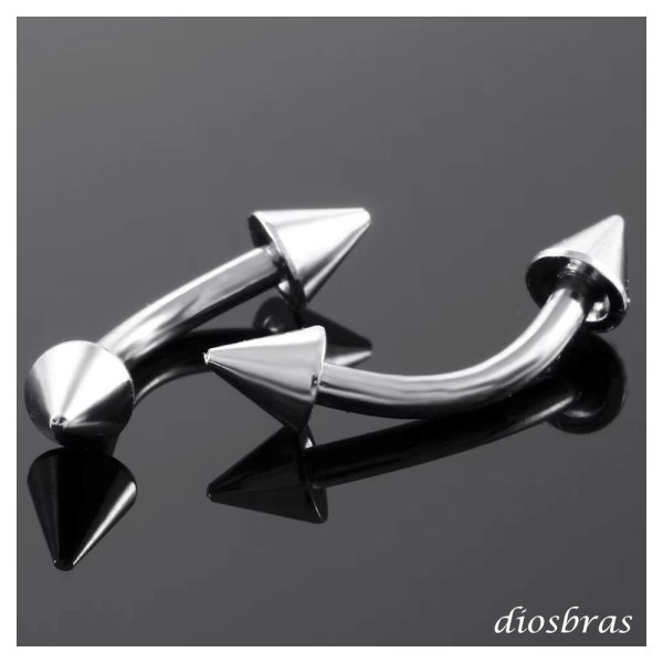 画像2: バナナバーベル カーブドバーベル  ボディーピアス ステンレス メンズ 16G 16ゲージ 鼻ピアス　軟骨ピアス つけっぱなし トラガス 軟骨ピアス ボディーピアス 耳たぶ 舌ピ へそピアス インダストリアル ファーストピアス セカンドピアス